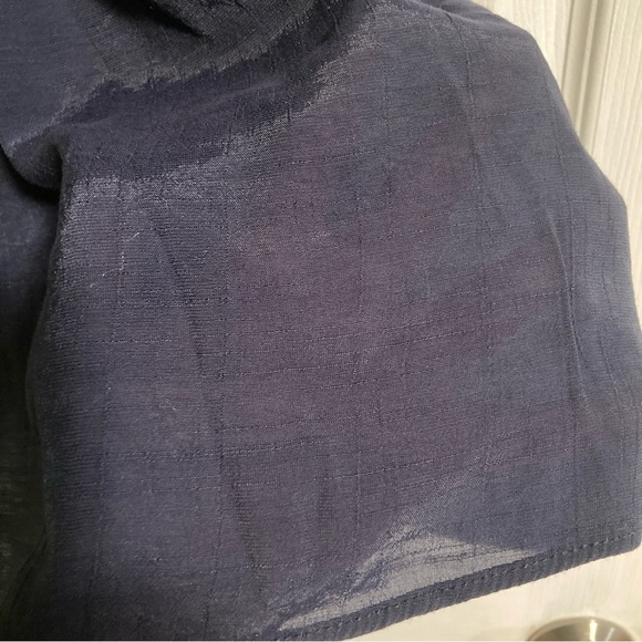 Nanette Lepore sheer navy blue halter top women’s size S - Picture 6 of 10